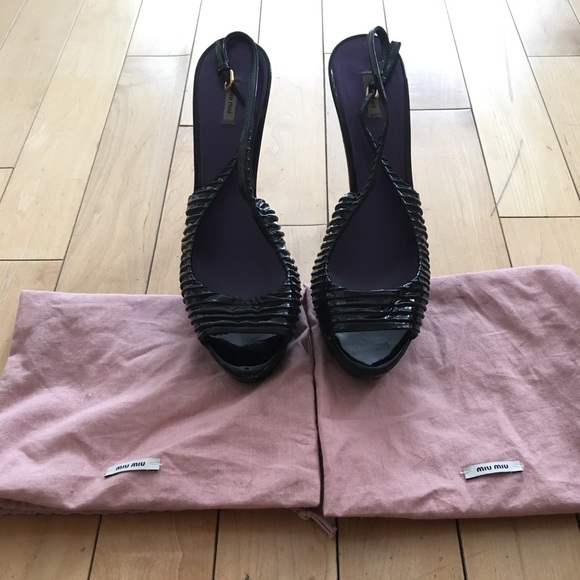 Miu Miu Platform Slingbacks - Picture 2 of 7